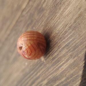 Amber plaid Tiki sunrise patterned bead charm